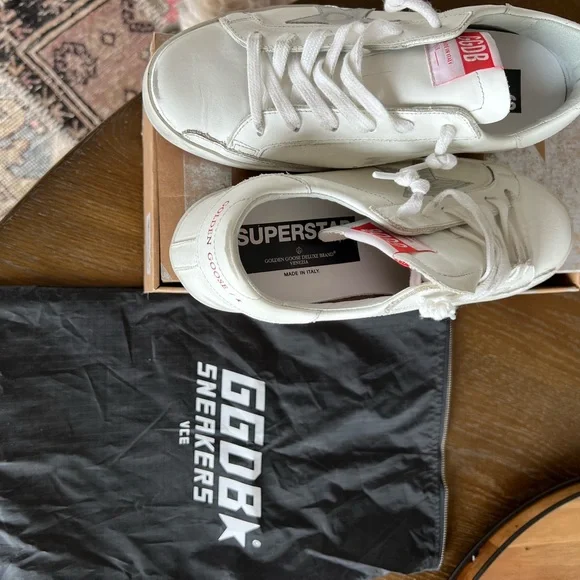 Golden Goose White and Red Sneakers - Picture 3 of 13